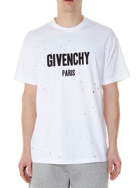 mens designer t shirts givenchy|givenchy t shirt with holes.